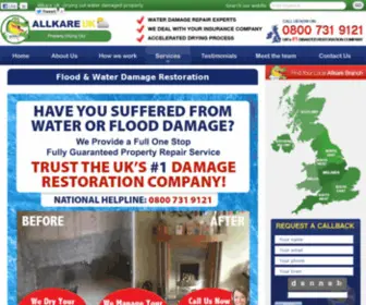 Allkarepropertydryingout.co.uk(Water Damage) Screenshot