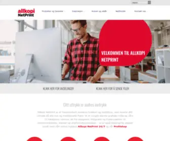 Allkopi.com(Velkommen til Allkopi Netprint) Screenshot