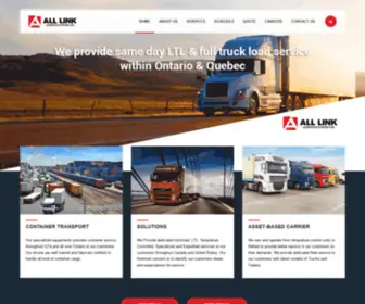 Alllinks.ca(All link Logistics Home) Screenshot