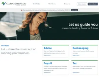 Allmanjohnson.com(Contact us today. Allman Johnson CPAs & Advisors) Screenshot