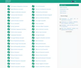 Allmath.com(Math is Easy) Screenshot