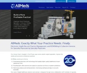 Allmeds.com(AllMeds is a specialty focused Electronic Health Record (EHR)) Screenshot