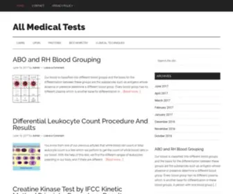 Allmedtests.com(This site) Screenshot