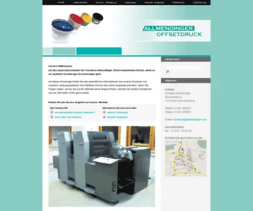 Allmendinger.com(Druckerei) Screenshot