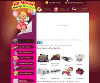 Allmiamipartyrental.com(Miami Party Rental) Screenshot