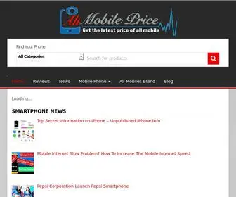 Allmobileprice.net(All Mobile Price In Bangladesh With Full Spesification) Screenshot