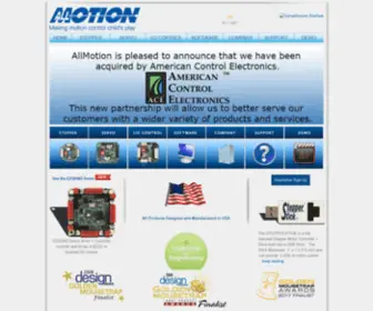 Allmotion.com(AllMotion Miniature Motion Control EZSteppers EZServos) Screenshot