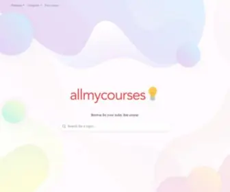 Allmycourses.com(All Your Courses in One Place) Screenshot