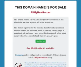 Allmyhealth.com(Allmyhealth) Screenshot