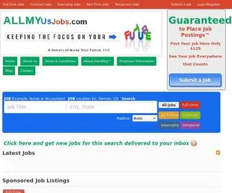 Allmyusjobs.com(Site abouthealthcarejobs.com with jobs) Screenshot