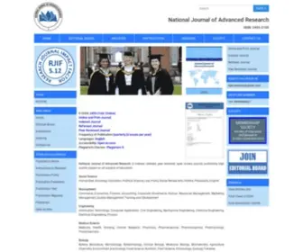 Allnationaljournal.com(National Journal of Advanced Research) Screenshot