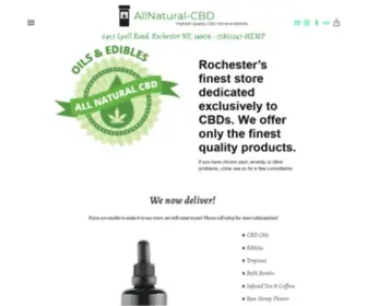 Allnatural-CBD.com(AllNatural-CBD, The Best CBD Store in Rochester NY) Screenshot