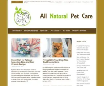 Allnaturalpetcare.com(All Natural Pet Care) Screenshot