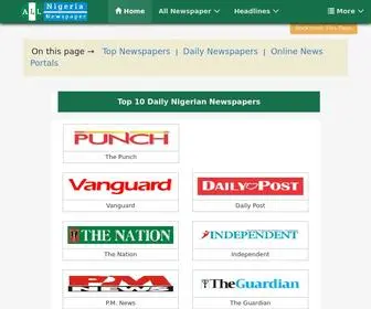 Allnigerianewspaper.com(Nigerian Newspapers) Screenshot