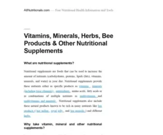 Allnutritionals.com(Vitamins) Screenshot