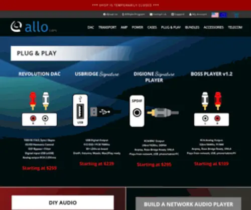 Allo.com(Raspberry Pi audio DACs) Screenshot