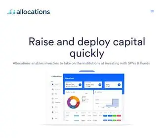 Allocations.com(The fastest way to fundraise for SPVs & funds) Screenshot