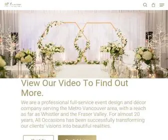 Alloccasionsdecor.com(All Occasions Rentals) Screenshot