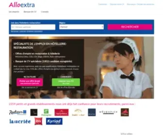 Alloextra.com(Emplois en hôtellerie) Screenshot