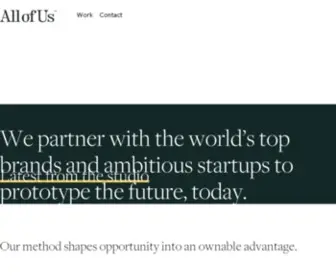 Allofus.com(Design and technology consultancy) Screenshot