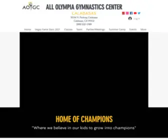 Allolympiagym.com(All Olympia Gymnastics Center) Screenshot