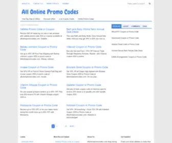 Allonlinepromocodes.com(All Online Promo Codes) Screenshot