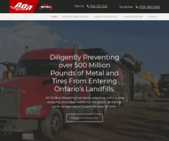 Allontariorecycling.com(All Ontario Recycling) Screenshot