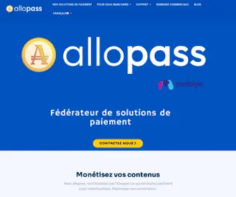 Allopass.com(Allopass est un acteur historique de paiement mobile (micropaiement)) Screenshot