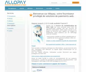 Allopay.com(Micropaiement AlloPay) Screenshot