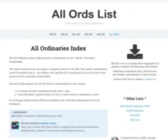 Allordslist.com(All Ords List) Screenshot