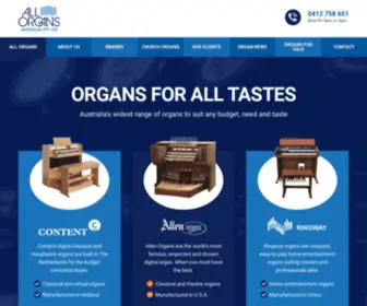 Allorgans.com.au(All Organs) Screenshot