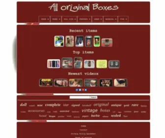 Alloriginalboxes.com(All Original Boxes) Screenshot