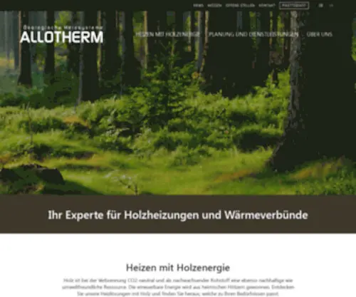 Allotherm.ch(Experte für Holzheizungen und Wärmeverbünde) Screenshot