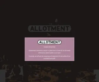 Allotmentbar.co.uk(Allotment Bar Northern Quarter) Screenshot