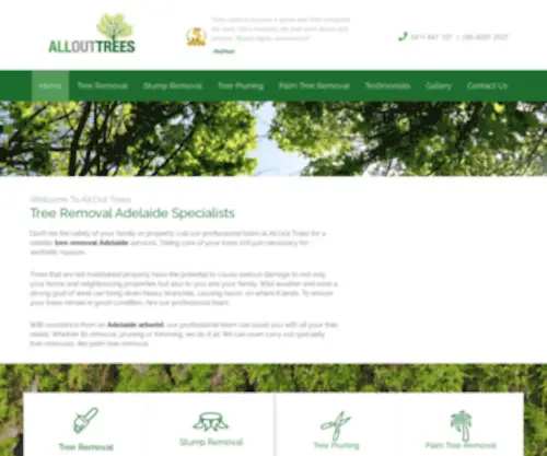 Allouttreeremovaladelaide.com.au(Tree Removal Adelaide) Screenshot