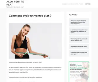 Alloventreplat.com(Allo ventre plat) Screenshot
