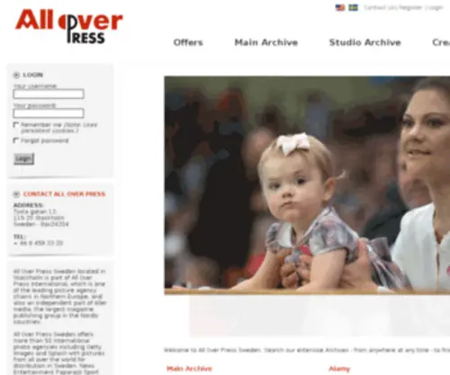 Alloverpress.se(All Over Press Sweden) Screenshot