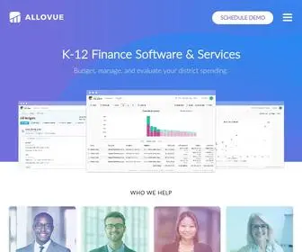 Allovue.com(Allovue creates finance software designed for K) Screenshot