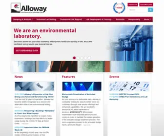 Alloway.com(Full-Service Environmental Laboratory) Screenshot