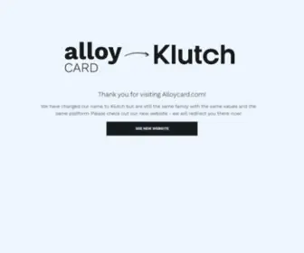 Alloycard.com(Alloy is now Klutch) Screenshot