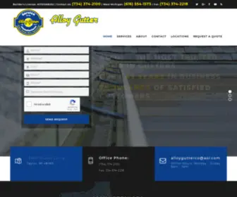 Alloygutter.com(Seamless Gutters) Screenshot