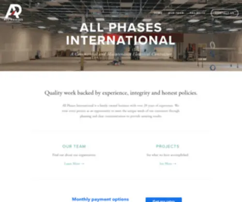 Allphasesint.com(All Phases International) Screenshot
