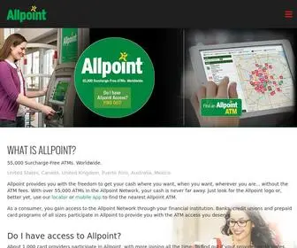 Allpointnetwork.com(Surcharge-free ATM Network) Screenshot