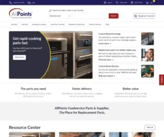 Allpointsfps.com(AllPoints Foodservice Parts & Supplies) Screenshot
