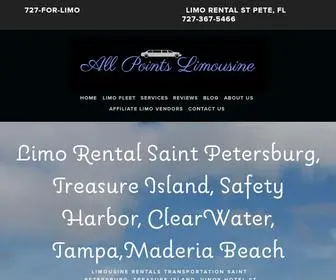 Allpointslimos.com(All Points Limousine) Screenshot