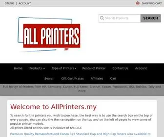 Allprinters.my(Computer Printer and Toner Store Malaysia) Screenshot