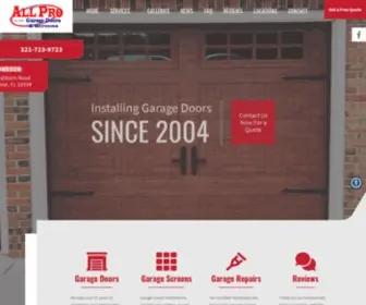 Allpro-Garagedoors.com(All Pro Garage Doors) Screenshot