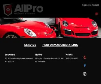 Allproautomotiveny.com(All Pro Automotive & Collision Autobody in Long Island) Screenshot