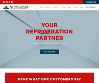 Allprocoolersllc.com(Walk-in Coolers And Freezers) Screenshot