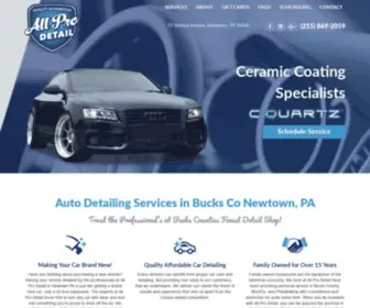 Allprodetail.com(Auto Detail Services in Bucks Co) Screenshot
